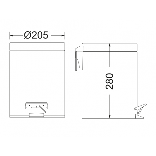 Χαρτοδοχείο 3lt Performa Wish 835-221 Βronze Χαρτοδοχείο 3lt Performa Wish 835-221 Βronze